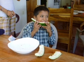 Champion watermelon eater,Playa Gigante, Nicaragua