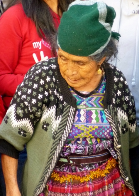 Mayan woman at Lent procession - Antigua,Guatemala