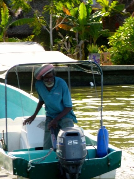 water taxi driver - Livingston,Guatemala