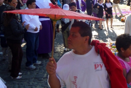 a dashing dude at a Lent Procession -Antigua,Guatemala