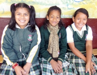 three students - Antigua,Guatemala