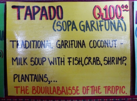 Traditional Garifuna lopster soup in coconut milk - Good food - a bit messy but good! Livingston