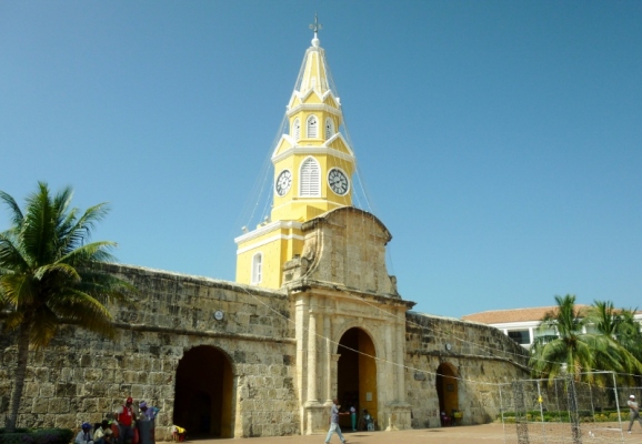 the gate and Clock Tower, Cartagena