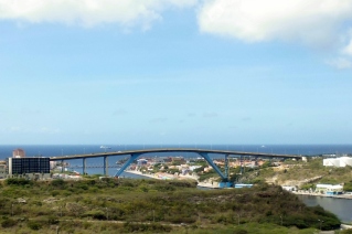 Queen Juliana Brige - view from Fort Nassau