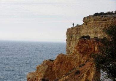 fisherman on cliffs, Carvoeira, Portugal
