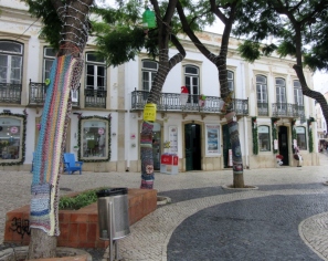 yarn bombing in Lagos, Portugal