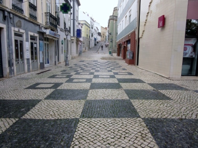 cobblestone tiles, Lagos, Portugal